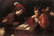 VALENTIN DE BOULOGNE Card-sharpers at oil painting picture wholesale